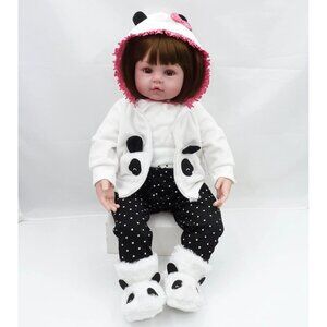 19inch 48cm Real Life Reborn Baby Doll in Silicone Vinyl  and Stuffed Cloth Body